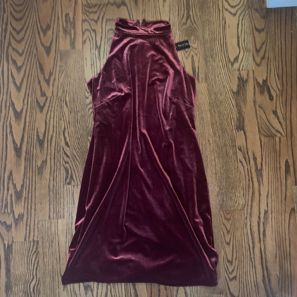 Velvet Halter Neck Dress